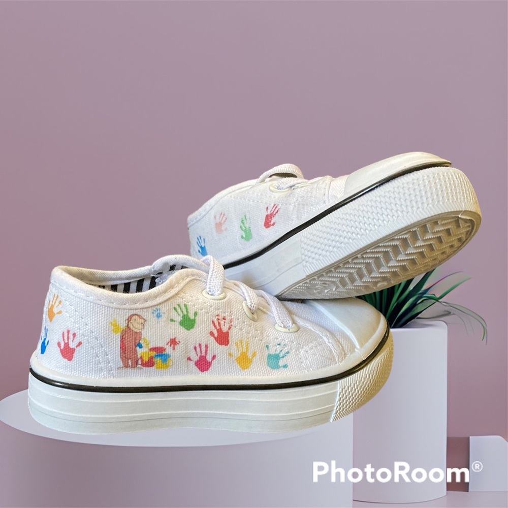 Custom Curious George Toddler Shoes